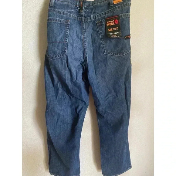 Ariat Work Flame Resistant M3 Loose Fit Straight Leg CAT 2 Jeans Size 48/32 New! - Picture 3 of 12